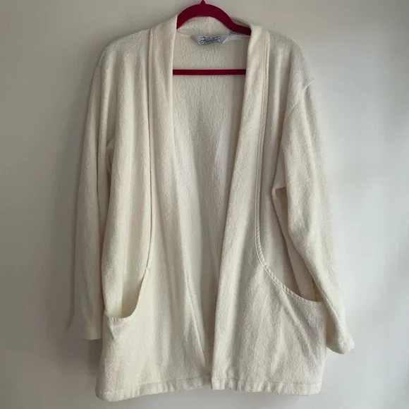 Open Front Shawl Collar Fleece Jacket - Picture 1 of 4